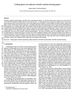@omarsar0 reposted: Can coding-agents replicate scientific ML papers?

We know this is possible beca...