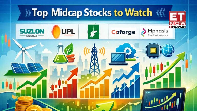 Top 5 midcap stocks to watch: Focus on Suzlon, UPL, Coforge, Indus Towers and Mphasis for higher returns