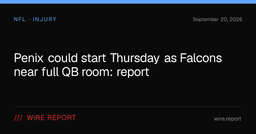 Penix could start Thursday as Falcons near full QB room: report