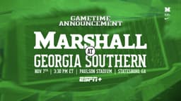 Marshall Football's Nov. 7 Game At Ga. Southern Set For 3: ...