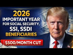 2026 IMPORTANT Year For Social Security, SSI, SSDI Beneficiaries | $500/Month Cut