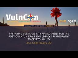 Preparing Vulnerability Management for the Post-Quantum Era: From Legacy Cryptography Crypto-Agility