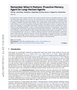 @omarsar0: New research from Meta.

(bookmark it)

It's on how to fix agents that forget previously made decisi...