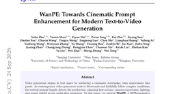 WanPE: Towards Cinematic Prompt Enhancement for Modern Text-to-Video Generation