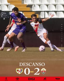 @LaLigaEN reposted: ⏸️ Final del primer tiempo en Vallecas.

#RayoElche #VamosRayo https://t.co/RAsJ...