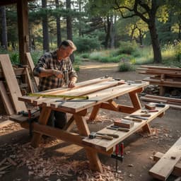 Picnic Table Woodworking Plans for Beginners