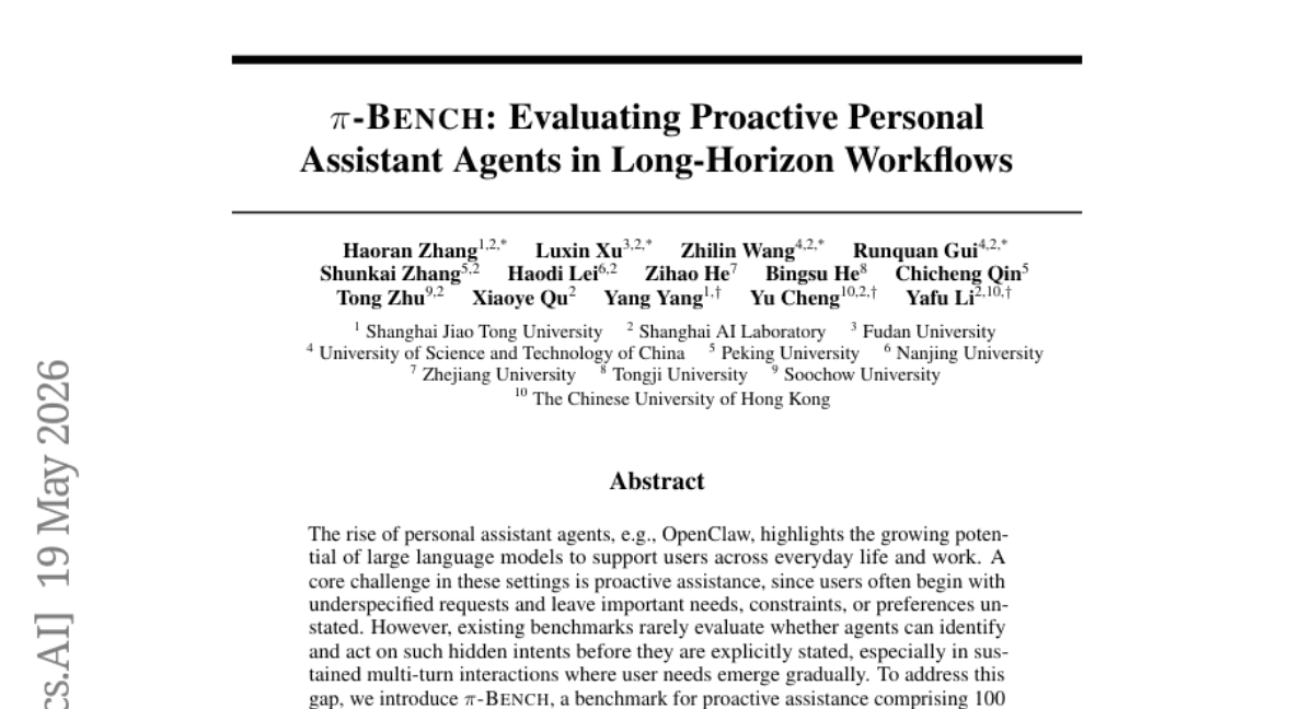 π-Bench: Evaluating Proactive Personal Assistant Agents in Long-Horizon Workflows