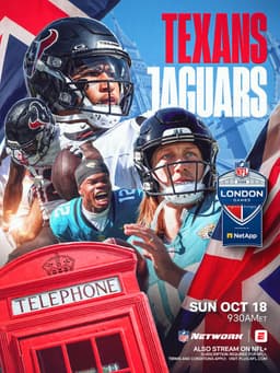 @NFL: An AFC South rivalry across the pond 🇬🇧

HOUvsJAX – Sunday 9:30am ET on NFL Network
Stream on @NFLPl...