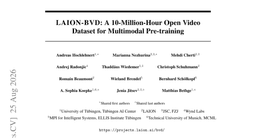 LAION-BVD: A 10-Million-Hour Open Video Dataset for Multimodal Pre-training