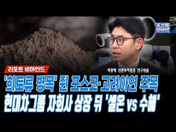 '희토류 병목' 쥔 포스코·고려아연 주목...현대차그룹 자회사 상장 뒤 '셀온 vs 수혜'ㅣ박광래 신한투자증권 연구위원