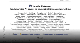 Paper page - Into the Unknown: Benchmarking AI agents on open scientific research problems