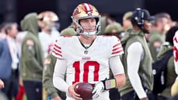 49ers’ Mac Jones addresses shoulder soreness, offseason trade rumors