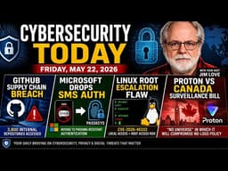 GitHub Breach Exposes 3,800 Repos | Microsoft Kills SMS Authentication | Proton Fights Canada Bill