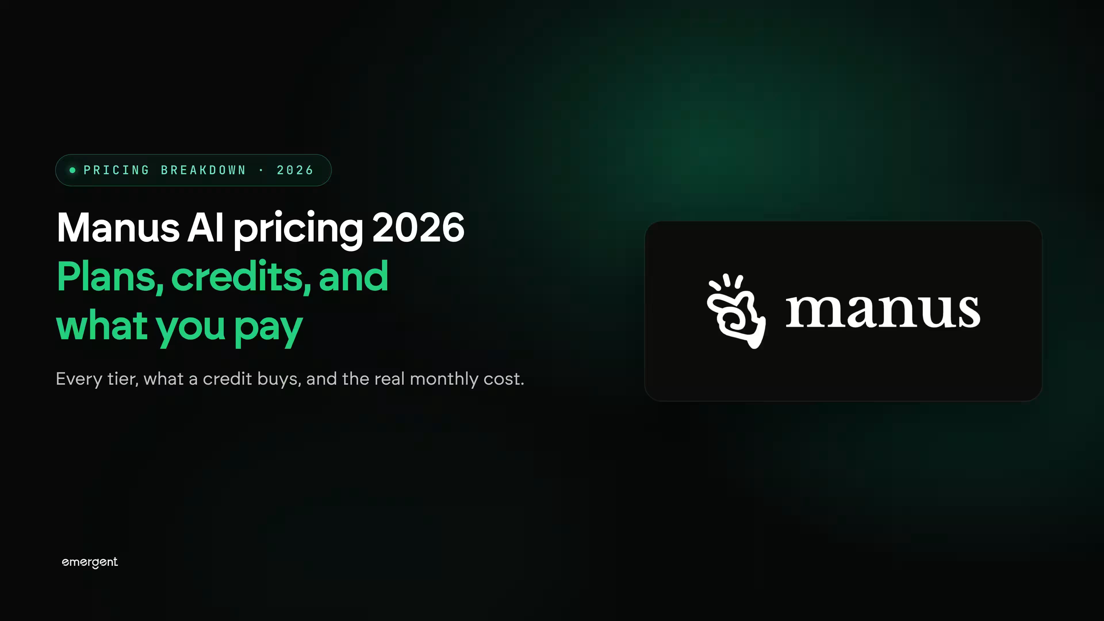 Manus AI Pricing 2026: Plans, Credits, and What You Pay