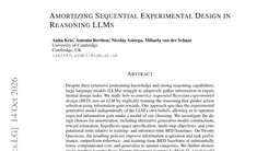 Amortizing Sequential Experimental Design in Reasoning LLMs