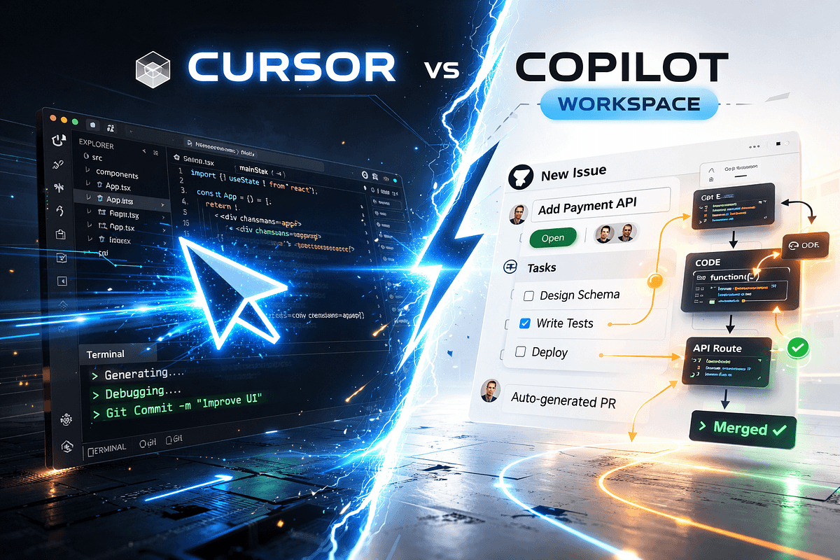 Cursor vs. GitHub Copilot Workspace: The IDE War Is Officially Here | by Marvis Bills | Feb, 2026 | Medium