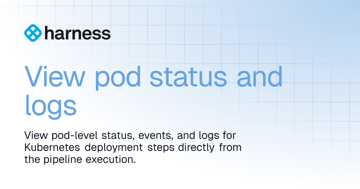 View pod status and logs | Deployments