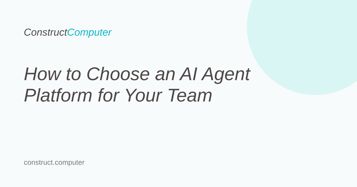 How to choose an AI Agent platform for your team