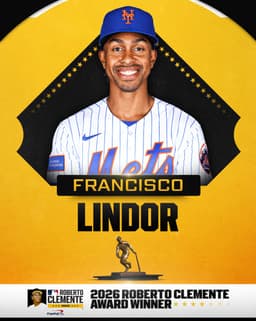 @MLB: Congratulations to Francisco Lindor of the New York Mets, winner of the 2026 Roberto Clemente Award ...