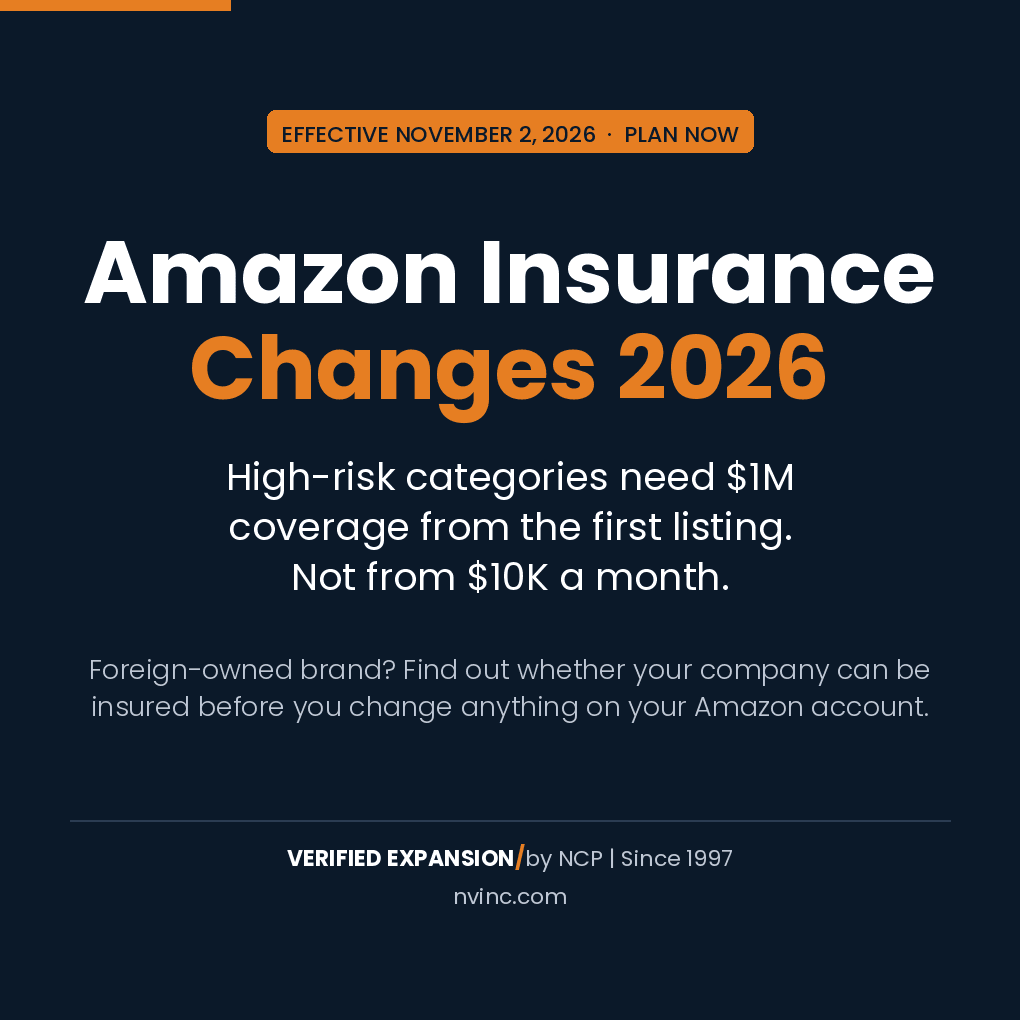Amazon Seller Insurance Requirements for Non-Resident Sellers
