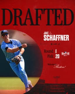 @RedSox: With the 20th pick in the 2026 #MLBDraft, we have selected SS Jake Schaffner from North Carolina. ht...