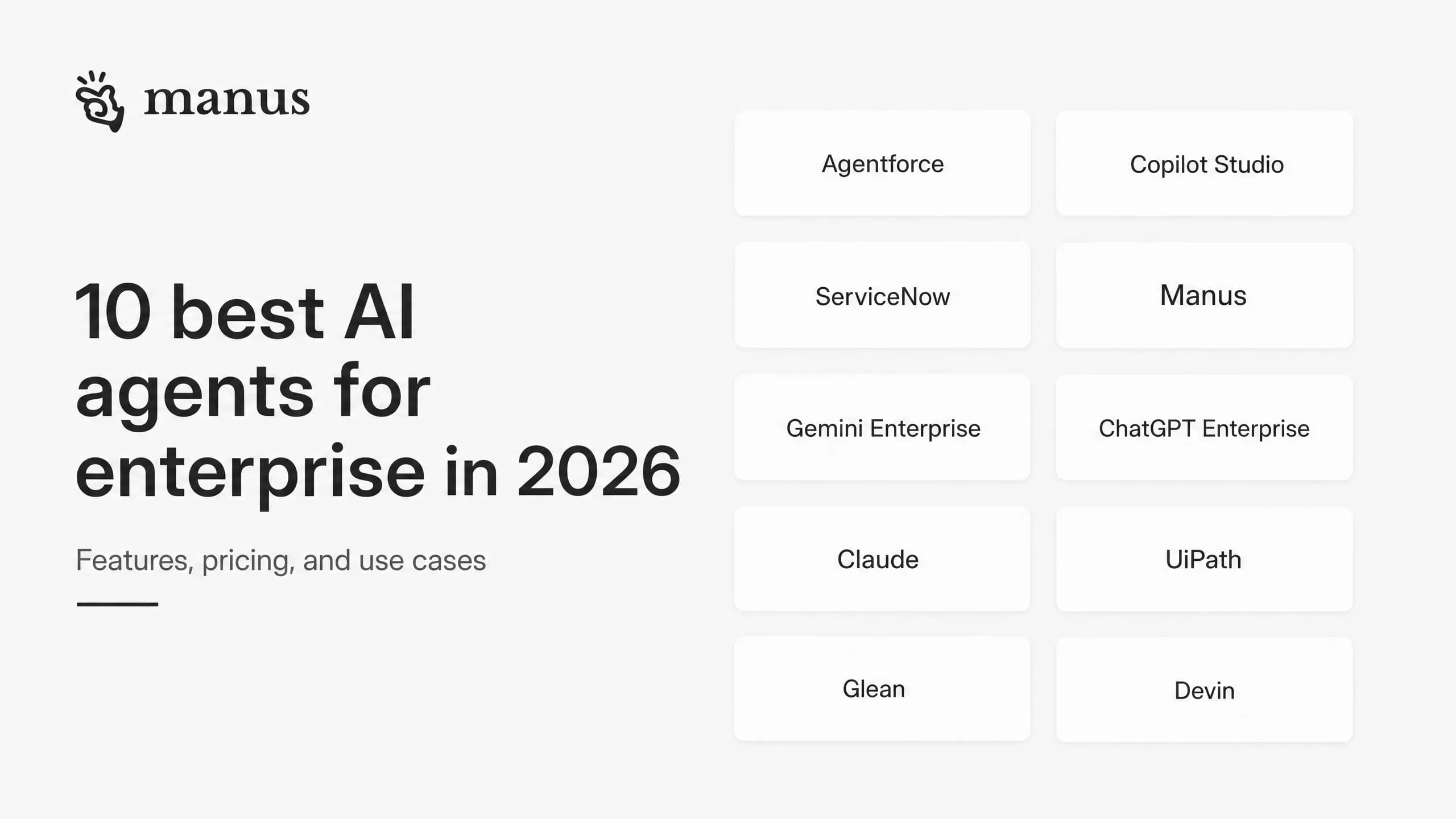10 Best AI Agents for Enterprise in 2026, Reviewed and ...