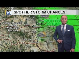 Showers and spotty storms return to eastern New Mexico Wednesday