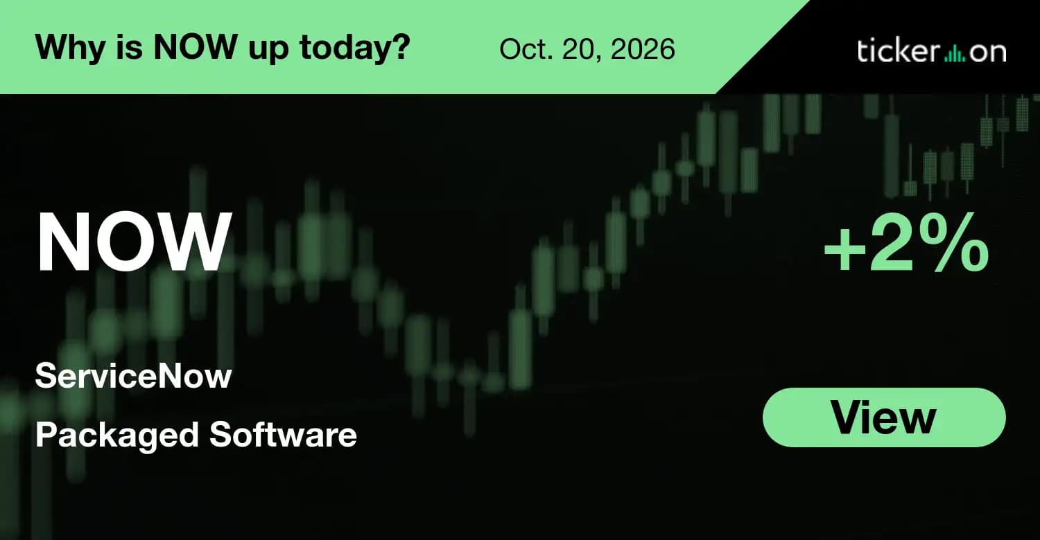 Why Is ServiceNow (NOW) Stock Up +1.97% Today?