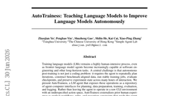 AutoTrainess: Teaching Language Models to Improve Language Models Autonomously