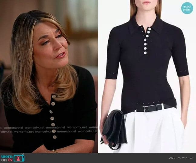 WornOnTV: Savannah’s black polo top on Today | Savannah Guthrie | Clothes and Wardrobe from TV