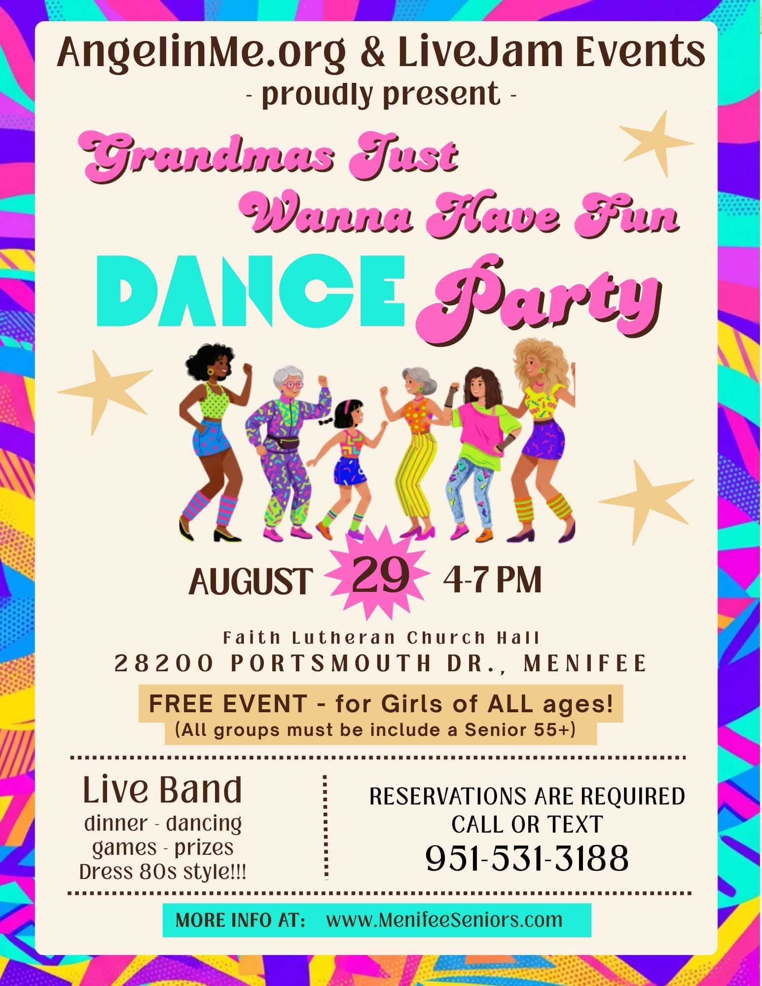 It will be Ladies Day for dancing Aug. 29 in Menifee