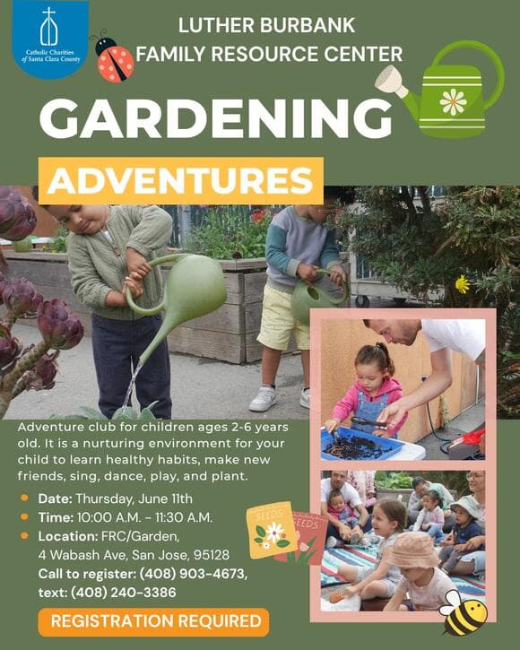 Family Gardening Event Set for June 11 in San Jose