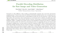 Parallel Decoding Distillation for Fast Image and Video Generation