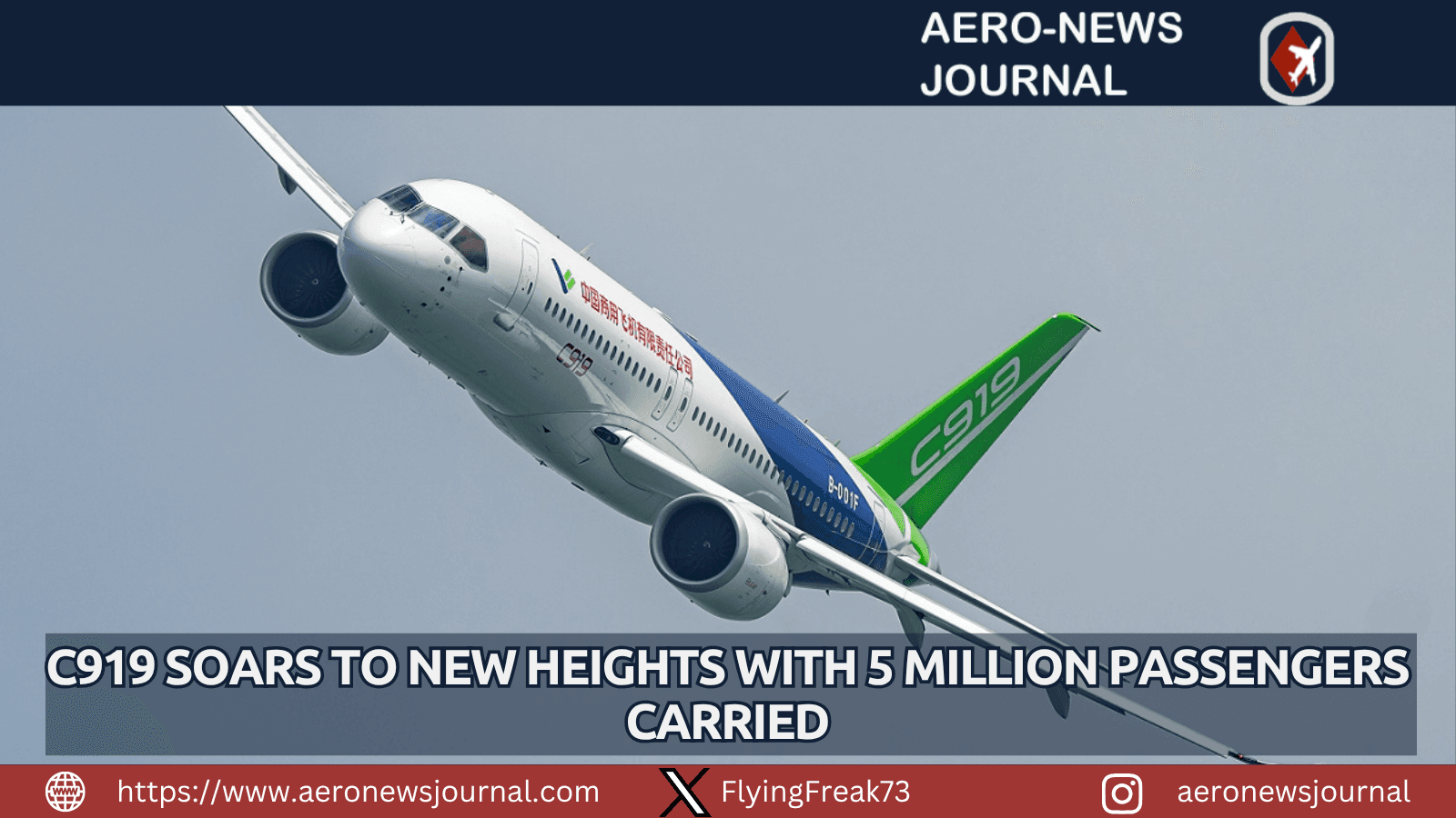 C919 Soars to New Heights with 5 Million Passengers Carried
