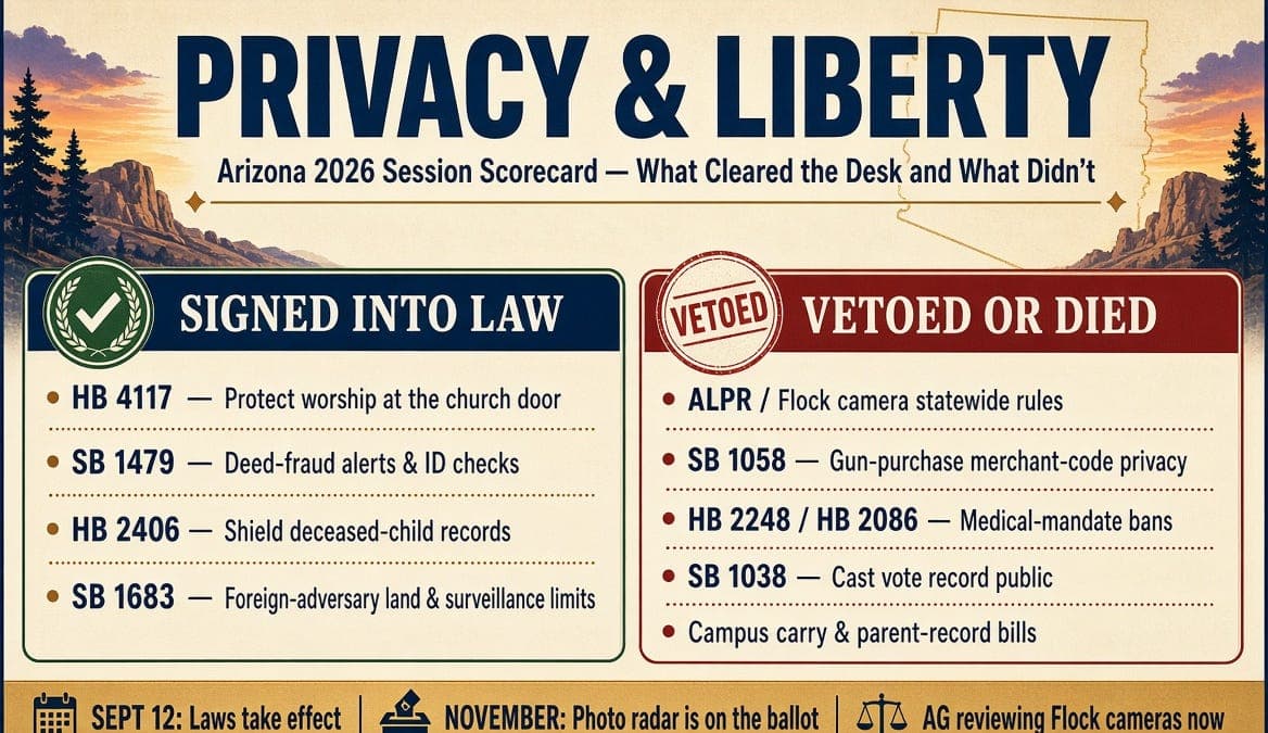The 2026 Legislative Session - Protecting Your Privacy and Remaining Individual Liberty 