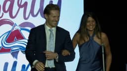 Teen who lost leg to shark walks runway at Colorado Avalanche charity event