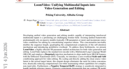 LoomVideo: Unifying Multimodal Inputs into Video Generation and Editing