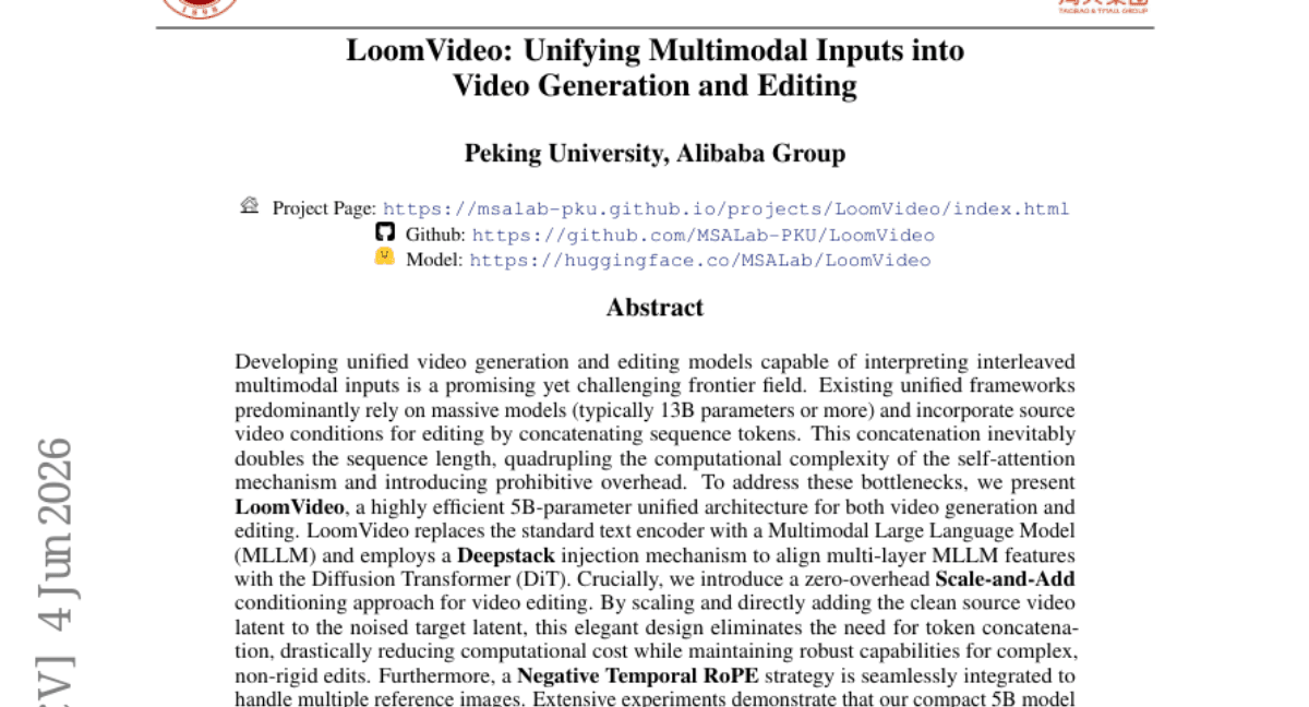 LoomVideo: Unifying Multimodal Inputs into Video Generation and Editing