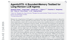 AgenticSTS: A Bounded-Memory Testbed for Long-Horizon LLM Agents