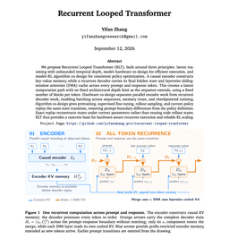 @omarsar0: Looped transformers are a popular architecture topic right now.

This new technical report extends t...