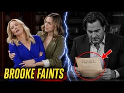 OMG - Brooke fainted after Ridge decided to divorce her The Bold and the Beautiful Spoilers