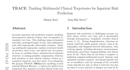 TRACE: Tracking Multimodal Clinical Trajectories for Inpatient Risk Prediction