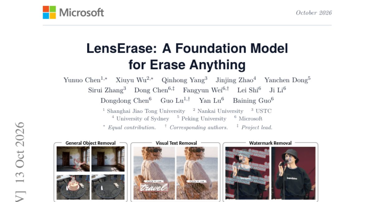 LensErase: A Foundation Model for Erase Anything