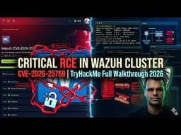Critical RCE in Wazuh Cluster - CVE-2026-25769 | TryHackMe Wazuh Full Walkthrough 2026
