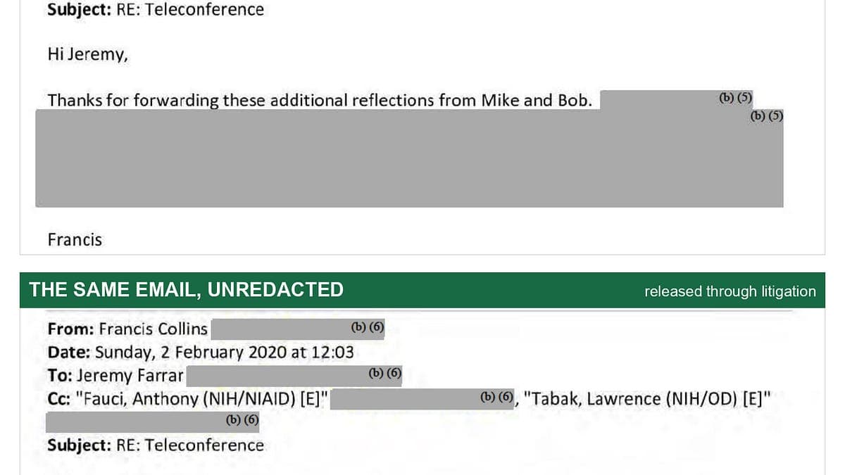 Fauci & Co. hid their lies behind redactions 