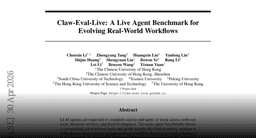 Paper page - Claw-Eval-Live: A Live Agent Benchmark for Evolving Real-World Workflows