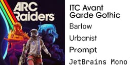 ARC Raiders video game - Fonts In Use