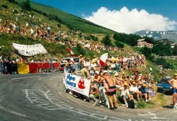 Tid til Alpe d'Huez i Tour de France