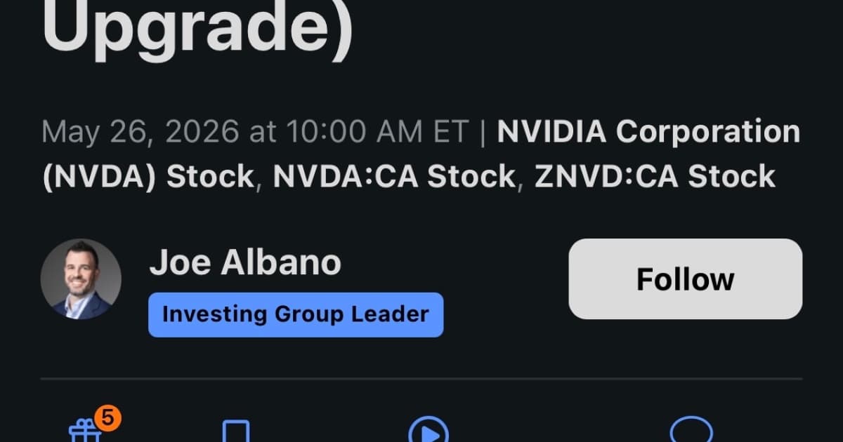 Nvidia Stock: A Major Opportunity for Further Upside Is Here (Technical Analysis, Upgrade)