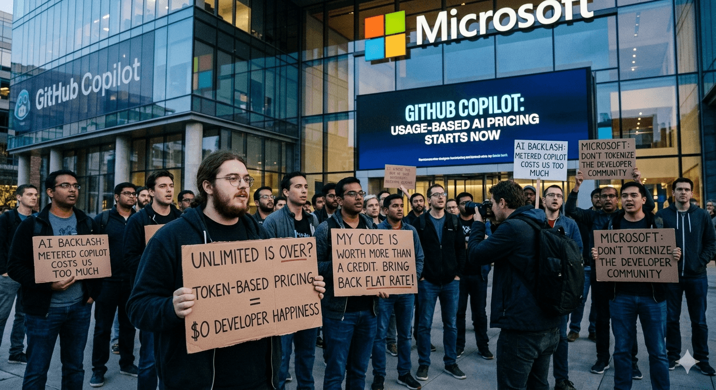 Microsoft Faces Developer Backlash as GitHub Copilot Moves to Usage-Based AI Pricing